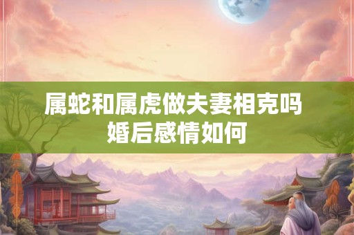 属蛇和属虎做夫妻相克吗 婚后感情如何