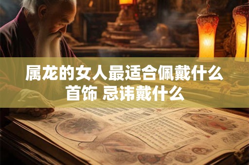 属龙的女人最适合佩戴什么首饰 忌讳戴什么