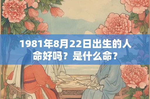 1981年8月22日出生的人命好吗？是什么命？