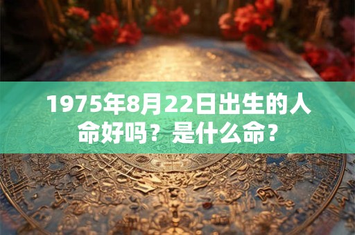 1975年8月22日出生的人命好吗？是什么命？