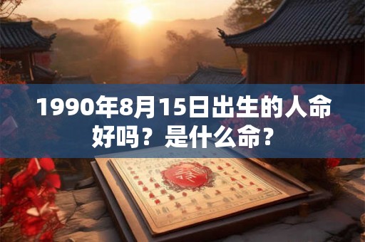 1990年8月15日出生的人命好吗？是什么命？