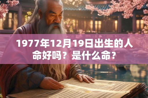 1977年12月19日出生的人命好吗？是什么命？