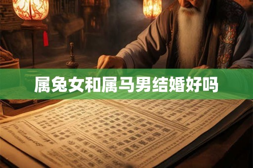 属兔女和属马男结婚好吗