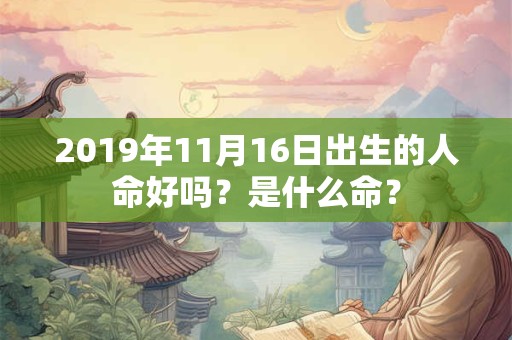 2019年11月16日出生的人命好吗？是什么命？