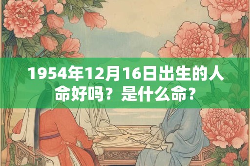 1954年12月16日出生的人命好吗？是什么命？