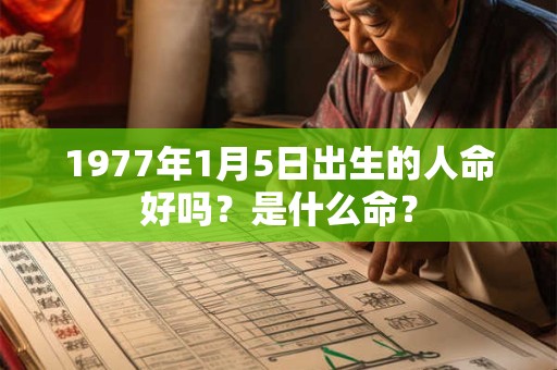 1977年1月5日出生的人命好吗？是什么命？