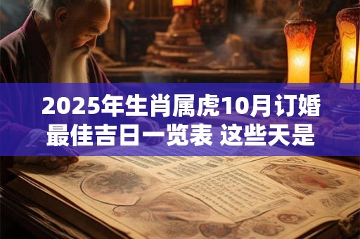 2025年生肖属虎10月订婚最佳吉日一览表 这些天是好日子