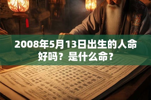 2008年5月13日出生的人命好吗？是什么命？