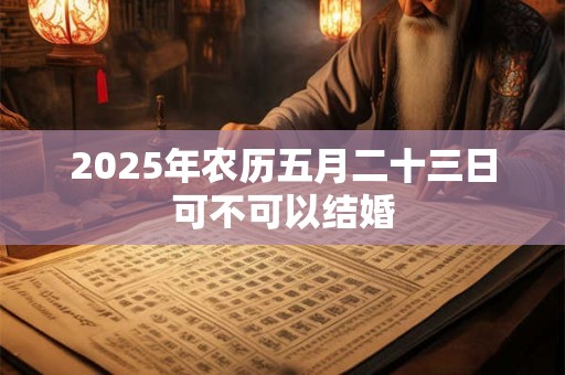 2026年农历五月二十三日可不可以结婚