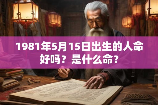 1981年5月15日出生的人命好吗？是什么命？