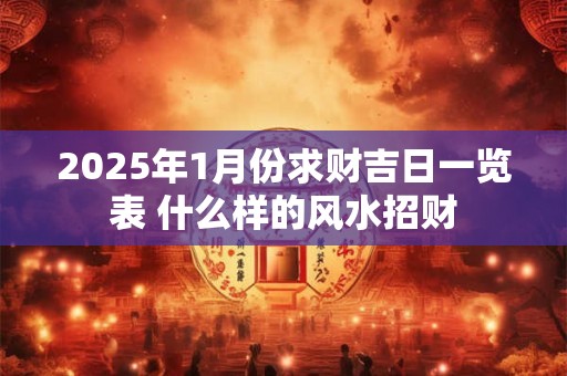 2025年1月份求财吉日一览表 什么样的风水招财