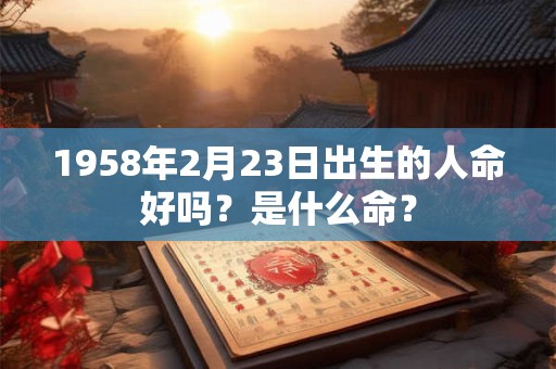 1958年2月23日出生的人命好吗？是什么命？