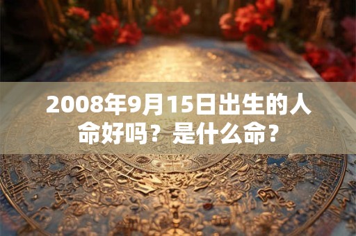 2008年9月15日出生的人命好吗？是什么命？