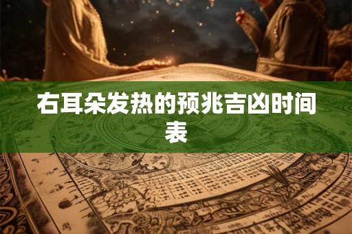 右耳朵发热的预兆吉凶时间表