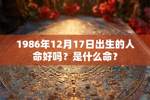 1986年12月17日出生的人命好吗？是什么命？