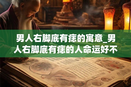 男人右脚底有痣的寓意_男人右脚底有痣的人命运好不好