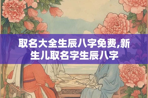 取名大全生辰八字免费,新生儿取名字生辰八字