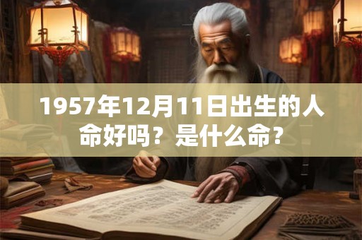 1957年12月11日出生的人命好吗？是什么命？