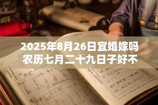 2025年8月26日宜婚嫁吗 农历七月二十九日子好不好