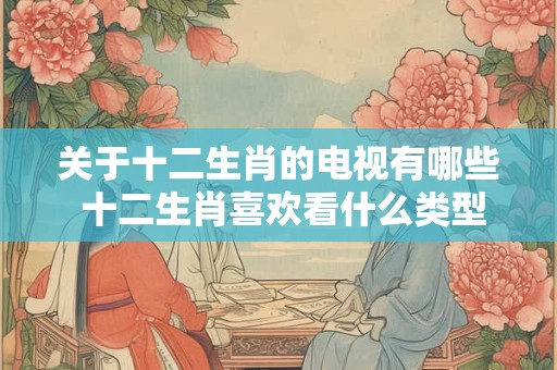 关于十二生肖的电视有哪些 十二生肖喜欢看什么类型的节目
