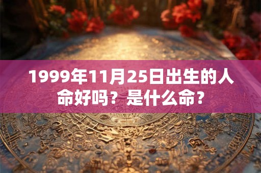 1999年11月25日出生的人命好吗？是什么命？