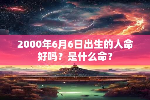 2000年6月6日出生的人命好吗？是什么命？