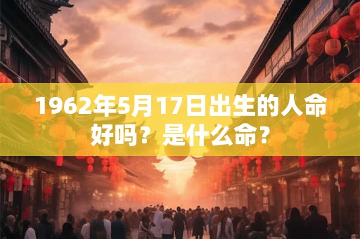 1962年5月17日出生的人命好吗？是什么命？