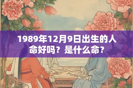 1989年12月9日出生的人命好吗？是什么命？