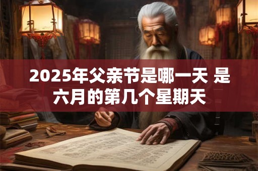 2025年父亲节是哪一天 是六月的第几个星期天