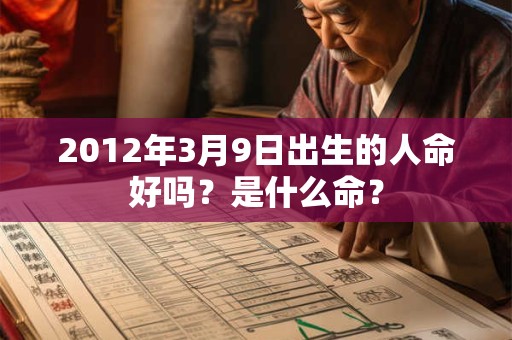 2012年3月9日出生的人命好吗？是什么命？