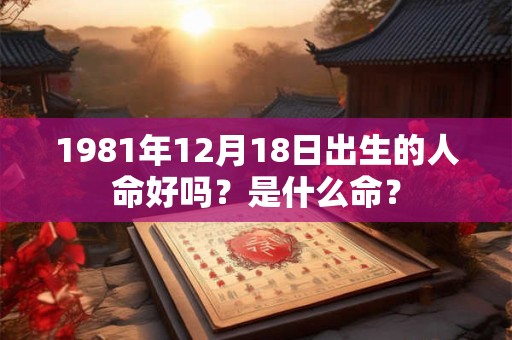 1981年12月18日出生的人命好吗？是什么命？