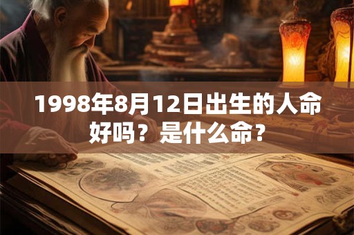 1998年8月12日出生的人命好吗？是什么命？