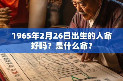 1965年2月26日出生的人命好吗？是什么命？