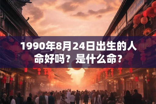 1990年8月24日出生的人命好吗？是什么命？