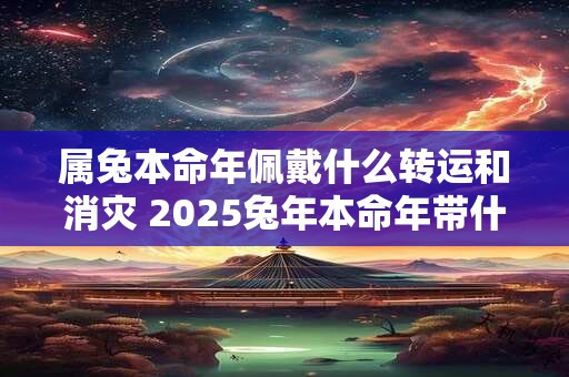 属兔本命年佩戴什么转运和消灾 2025兔年本命年带什么开运吉祥物