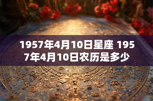 1957年4月10日星座 1957年4月10日农历是多少