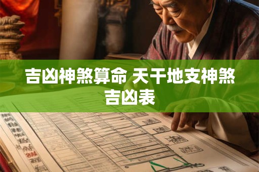 吉凶神煞算命 天干地支神煞吉凶表
