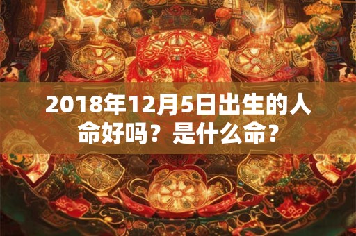2018年12月5日出生的人命好吗？是什么命？