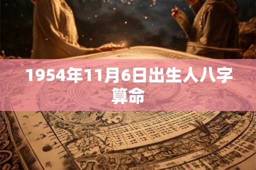1954年11月6日出生人八字算命