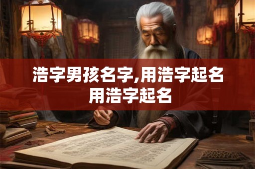 浩字男孩名字,用浩字起名 用浩字起名