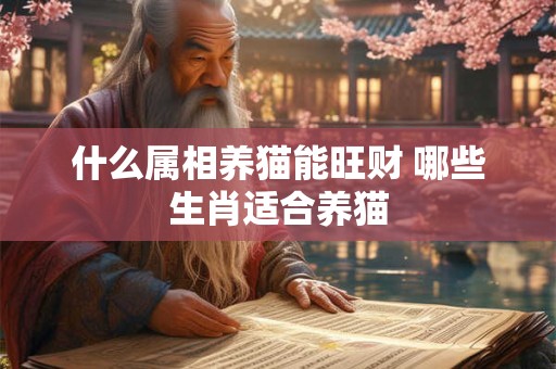 什么属相养猫能旺财 哪些生肖适合养猫