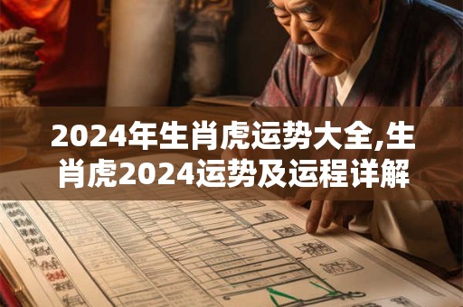 2024年生肖虎运势大全,生肖虎2024运势及运程详解