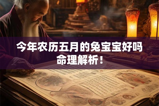 今年农历五月的兔宝宝好吗命理解析！