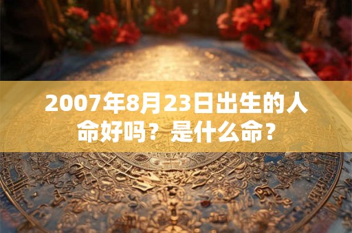 2007年8月23日出生的人命好吗？是什么命？