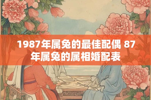 1987年属兔的最佳配偶 87年属兔的属相婚配表 1987年属兔的最佳配偶 87年属兔的属相婚配表