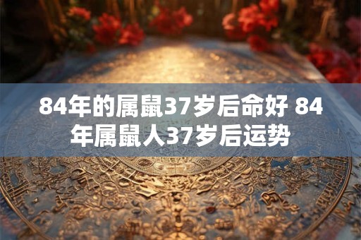 84年的属鼠37岁后命好 84年属鼠人37岁后运势