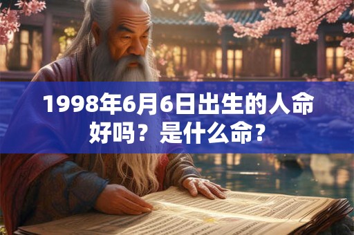 1998年6月6日出生的人命好吗？是什么命？