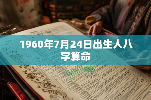 1960年7月24日出生人八字算命