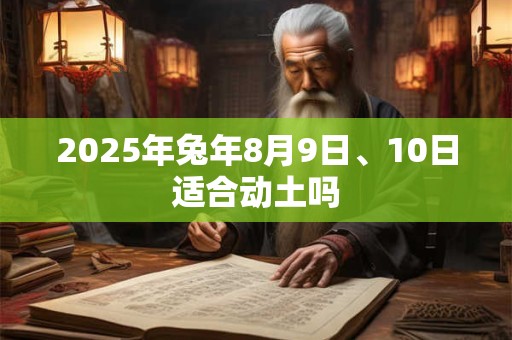 2025年兔年8月9日、10日适合动土吗