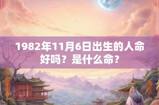 1982年11月6日出生的人命好吗？是什么命？